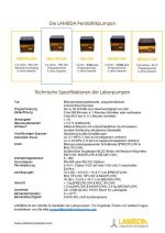 LAMBDA Schlauchpumpen Datenblatt und Broschüre als PDF anzeigen